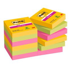 Post-it Super Sticky Carnival 47,6 x 47,6 mm 12 unità da 90 fogli