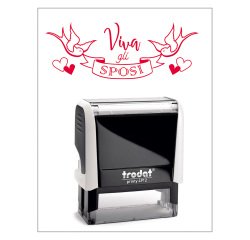 Timbro Trodat Printy 4912 "Viva gli sposi" bianco