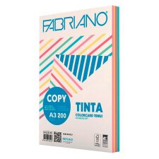 Carta colorata Fabriano Copy Tinta A3 200 g/m² assortiti 100 unità - Colori Tenui