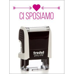 Timbro Trodat Printy 4910 "Ci sposiamo" bianco