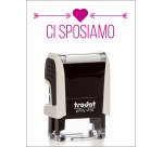 Timbro Trodat Printy 4910 "Ci sposiamo" bianco