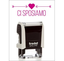 Timbro Trodat Printy 4910 "Ci sposiamo" bianco