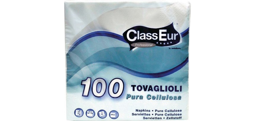 Tovaglioli bianchi 2 veli 100 pezzi