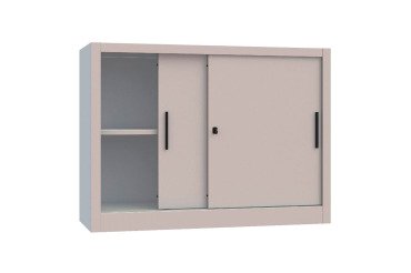 Armadio con porte 2 grigio 1.200 x 450 x 880 mm