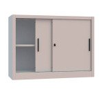 Armadio con porte 2 grigio 1.200 x 450 x 880 mm