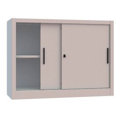 Armadio con porte 2 grigio 1.200 x 450 x 880 mm