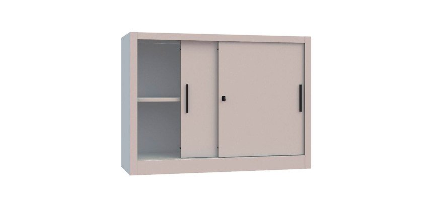 Armadio con porte 2 grigio 1.200 x 450 x 880 mm