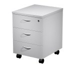 Cassettiera 3 cassetti su ruote l x p x h 43 x 52 x 59,5 cm fornita smontata