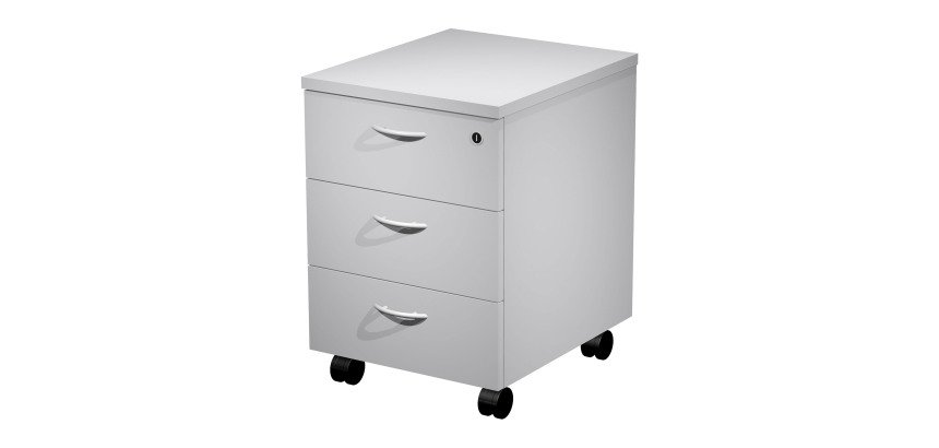 Cassettiera 3 cassetti su ruote l x p x h 43 x 52 x 59,5 cm fornita montata