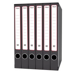 Custodia con 6 cartelline Rexel  King Mec cartone 25 x 14 x 35 cm nero