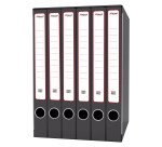 Custodia con 6 cartelline Rexel  King Mec cartone 25 x 14 x 35 cm nero