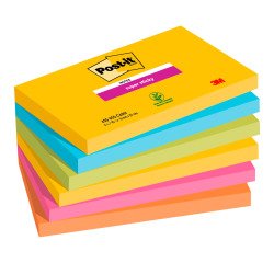 Post-it Super Sticky Carnival 127 x 76 mm 6 unità da 90 fogli