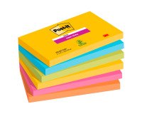 Post-it Rio De Janeiro Super Sticky Notes 127 x 76 mm Assorted Colours Rectangular 6 Pads of 90 Sheets