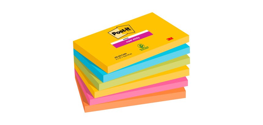 Post-it Super Sticky Carnival 127 x 76 mm 6 unità da 90 fogli