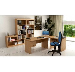 Postazione lavoro Home-Office Noce 1.830 x 1.320 x 720 mm