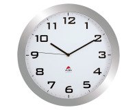 Alba Analog Wall Clock HORISSIMO M 38 x 5.5cm Silver Grey