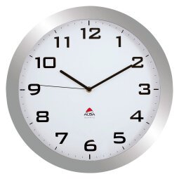 Alba Analog Wall Clock HORISSIMO M 38 x 5.5cm Silver Grey