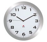 Alba Analog Wall Clock HORISSIMO M 38 x 5.5cm Silver Grey