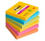 2+1 Confezioni Post-it super sticky Carnival 76 x 76 mm 90 ff 6 unità 1 confezione in omaggio