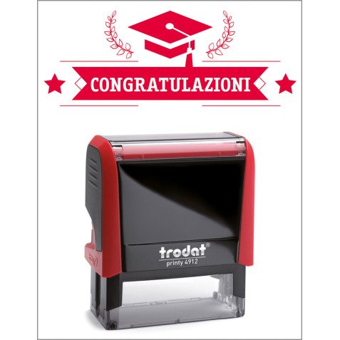 Timbro Trodat Printy 4912 "Congratulazioni" bianco