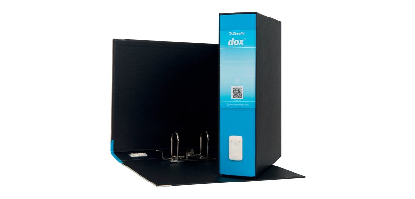 Registratore Protocollo dorso 8 cm Dox Esselte turchese in confezione convenienza 11+1 in omaggio