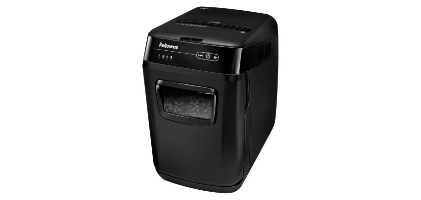 Distruggidocumenti Fellowes Automax 150C, taglio a frammento, 150 fogli, nero