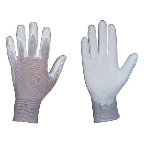 Guanti Nylon spalmato poliuretano bianco taglia XL