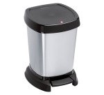 Cestino a pedale polipropilene Rotho 6 lt 23,4 x 23,4 x 29,5 cm silver