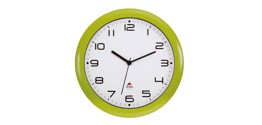 Orologio da parete al quarzo Alba 30 x 5,5 cm verde-bianco