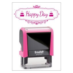 Timbro Trodat Printy 4912 "Happy day" fucsia