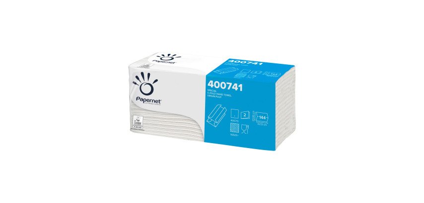Asciugamano Piegato C Papernet 2 veli 20 clip da 144 servizi