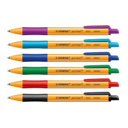 Stabilo Pointball Ballpoint Pen - Assorted - Pack 6