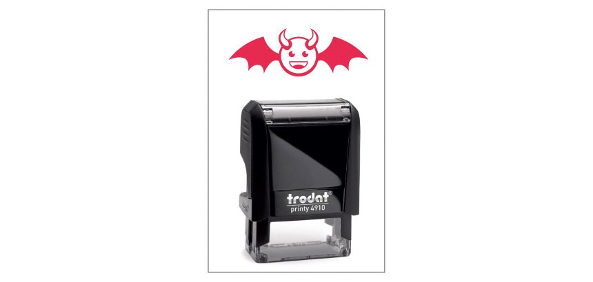 Timbro Trodat Printy 4910 "Diavoletto" nero