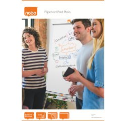 Blocco per lavagna a fogli mobili Nobo bianco 65 x 2 x 95,5 cm 60 g/m² 20 fogli