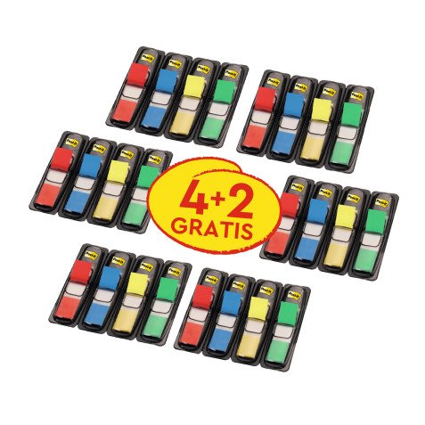 Index Post-it Mini Assortiti senza rigatura non perforato 11 x 43 mm 11,9 x 43,2 cm 72 g/m² 6 unità