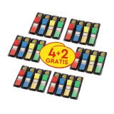 Post-it Index Flags 11.9 x 43.2 mm Assorted 35 StripsValue Pack 4 + 2 Free
