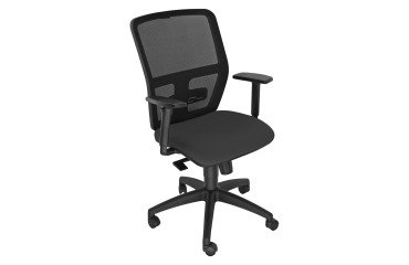 Sedia girevole operativa con schienale in rete UNISIT Kemper KMA King L grigio