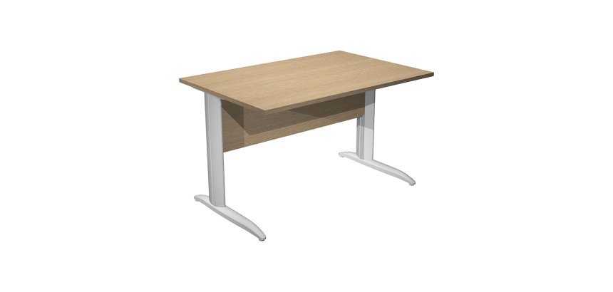 Desk L metal legs depth 80 x height 72 cm