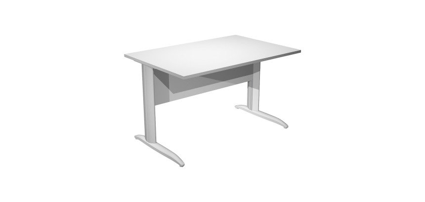 Desk L metal legs depth 80 x height 72 cm
