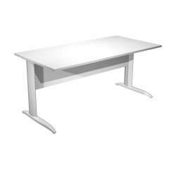 Scrivania con gambe a L in metallo p 80 x h 72 cm