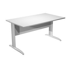 Desk L metal legs depth 80 x height 72 cm