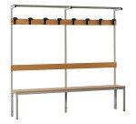 Panca 6 posti con appendiabiti 2.000 x 390 x 1.840 mm