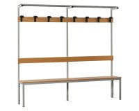 Panca 6 posti con appendiabiti 2.000 x 390 x 1.840 mm