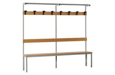 Panca 6 posti con appendiabiti 2.000 x 390 x 1.840 mm