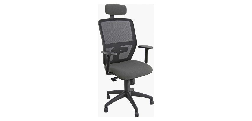 Sedia girevole con schienale in rete UNISIT Kemper KMAPG Target grigio