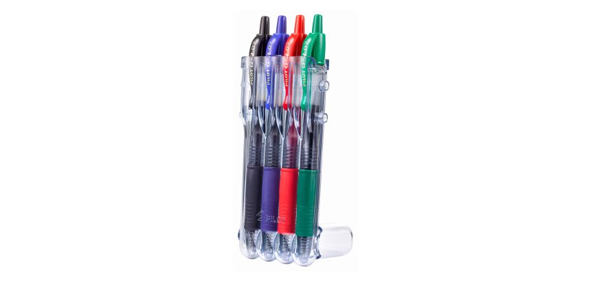 Pilot G-2 Pen 0.7 mm Black,Blue,Green,Red Pack of 4