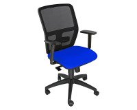 Sedia girevole operativa con schienale in rete UNISIT Kemper KMA King L blu