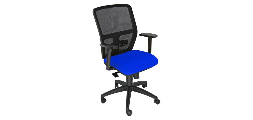 Sedia girevole operativa con schienale in rete UNISIT Kemper KMA King L blu
