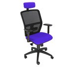 Sedia girevole con schienale in rete UNISIT Kemper KMAPG King L blu