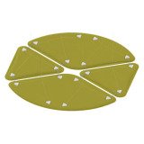 Pannelli fonoassorbenti Quadrifoglio LightSound petalo + triangolo Verde prato 280 x 500 mm 3 unità